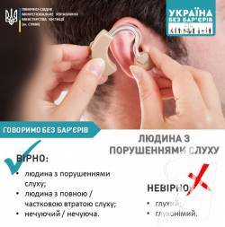Україна без бар’єрів: Правильно звертаємося до людей з порушеннями слуху